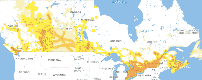 Fido' network coverage Fido' network coverage